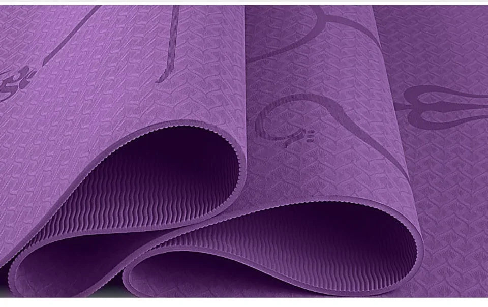 TPE Yoga Mat with Position Line - PowerFuelHQ