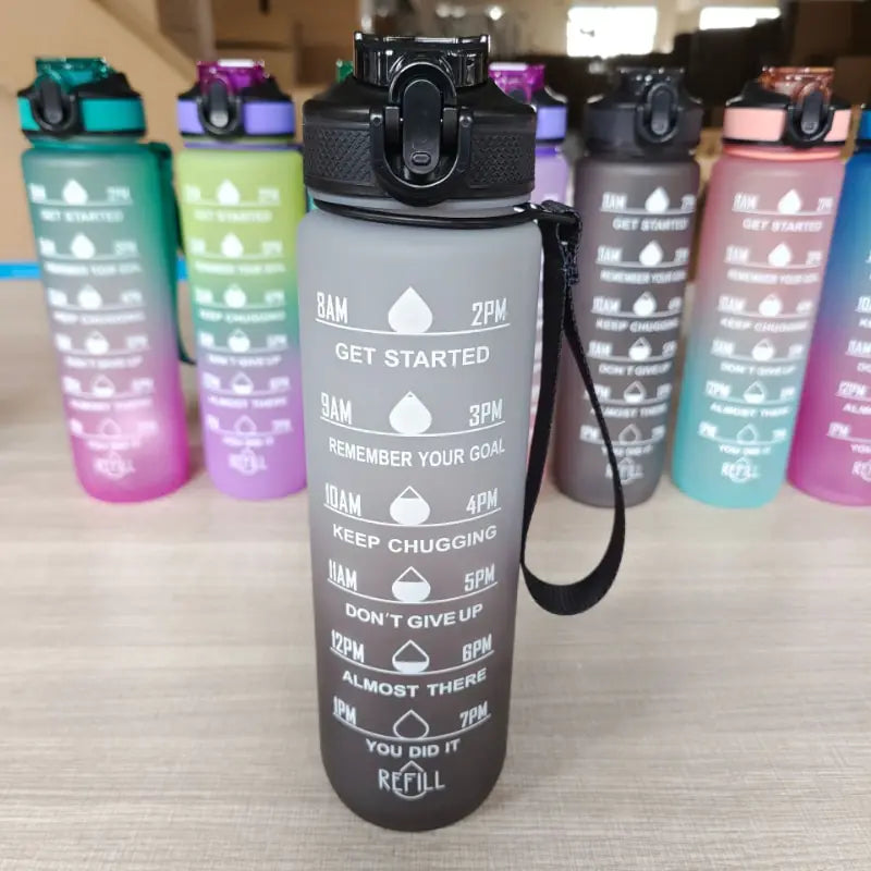 1 Liter Water Bottle Motivational Sport Water Bottle Leakproof - PowerFuelHQ