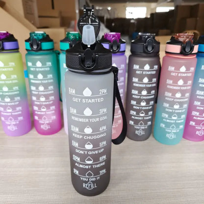 1 Liter Water Bottle Motivational Sport Water Bottle Leakproof - PowerFuelHQ