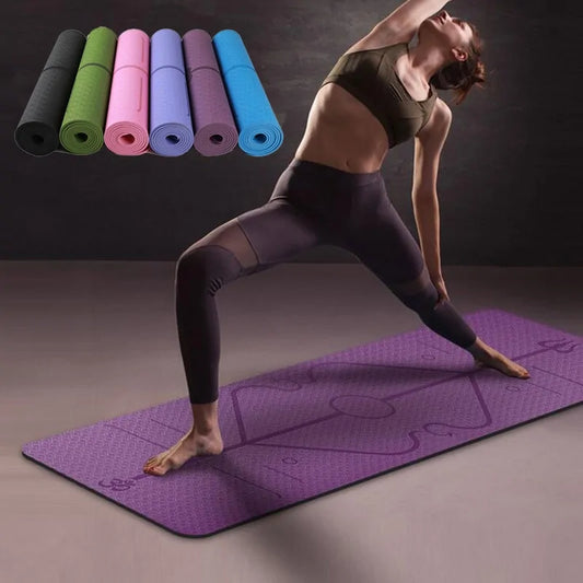 TPE Yoga Mat with Position Line - PowerFuelHQ