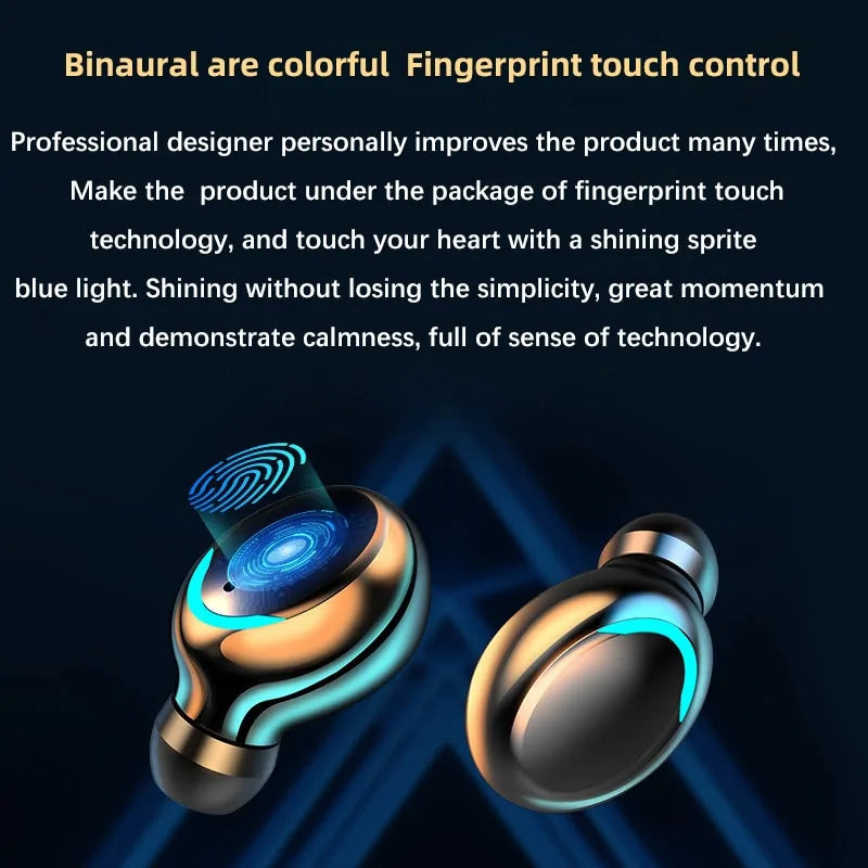 Fingerprint Touch Wireless Earbuds - PowerFuelHQ