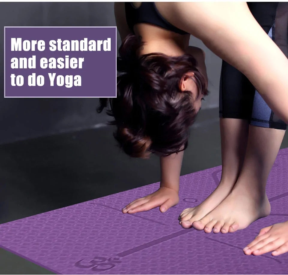 TPE Yoga Mat with Position Line - PowerFuelHQ