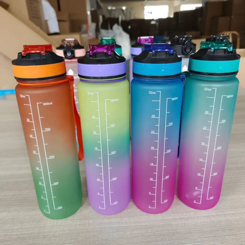 1 Liter Water Bottle Motivational Sport Water Bottle Leakproof - PowerFuelHQ