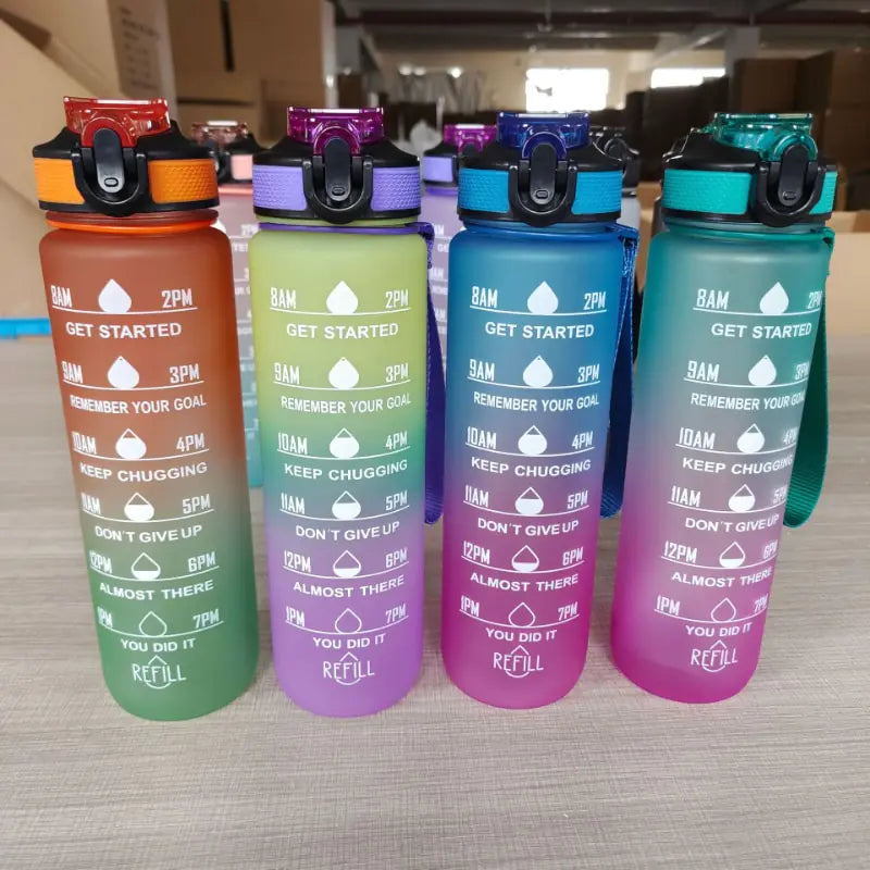 1 Liter Water Bottle Motivational Sport Water Bottle Leakproof - PowerFuelHQ